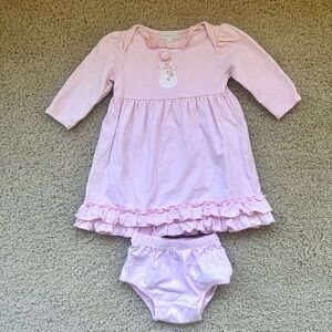 Magnolia Baby Girl’s Snowman Holiday Long Sleeve Dress 18m